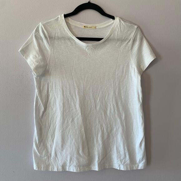 Marine Layer Women's size Small White Crewneck Lightweight Shirt T-Shirt Tee - Picture 1 of 8